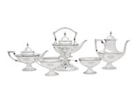 An American Silver Five-Piece Tea and Coffee Service
