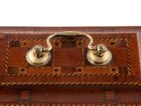 A George III Mahogany and Tunbridge Marquetry Tea Caddy