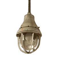 A Metal and Glass Industrial Pendant Light, Crouse Hinds 9" W x 9" D x 40" H — United States, Circa 1940