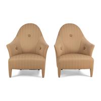 A Pair of John Hutton for Donghia Ghost Chairs