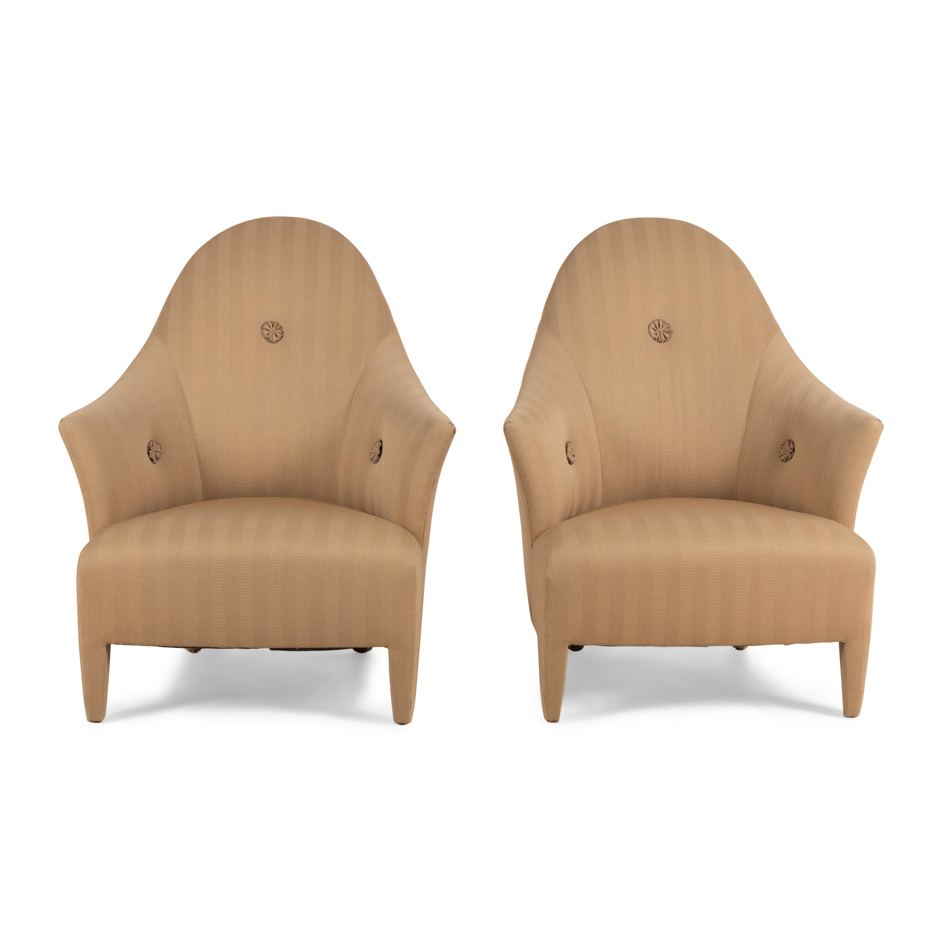 A Pair of John Hutton for Donghia Ghost Chairs