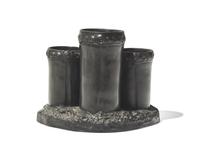 A Wedgwood and Bentley Black Basalt Inkstand