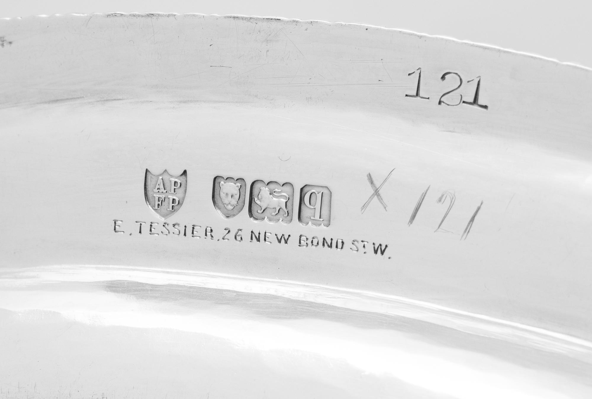 A Group of Four English Silver Serving Trays