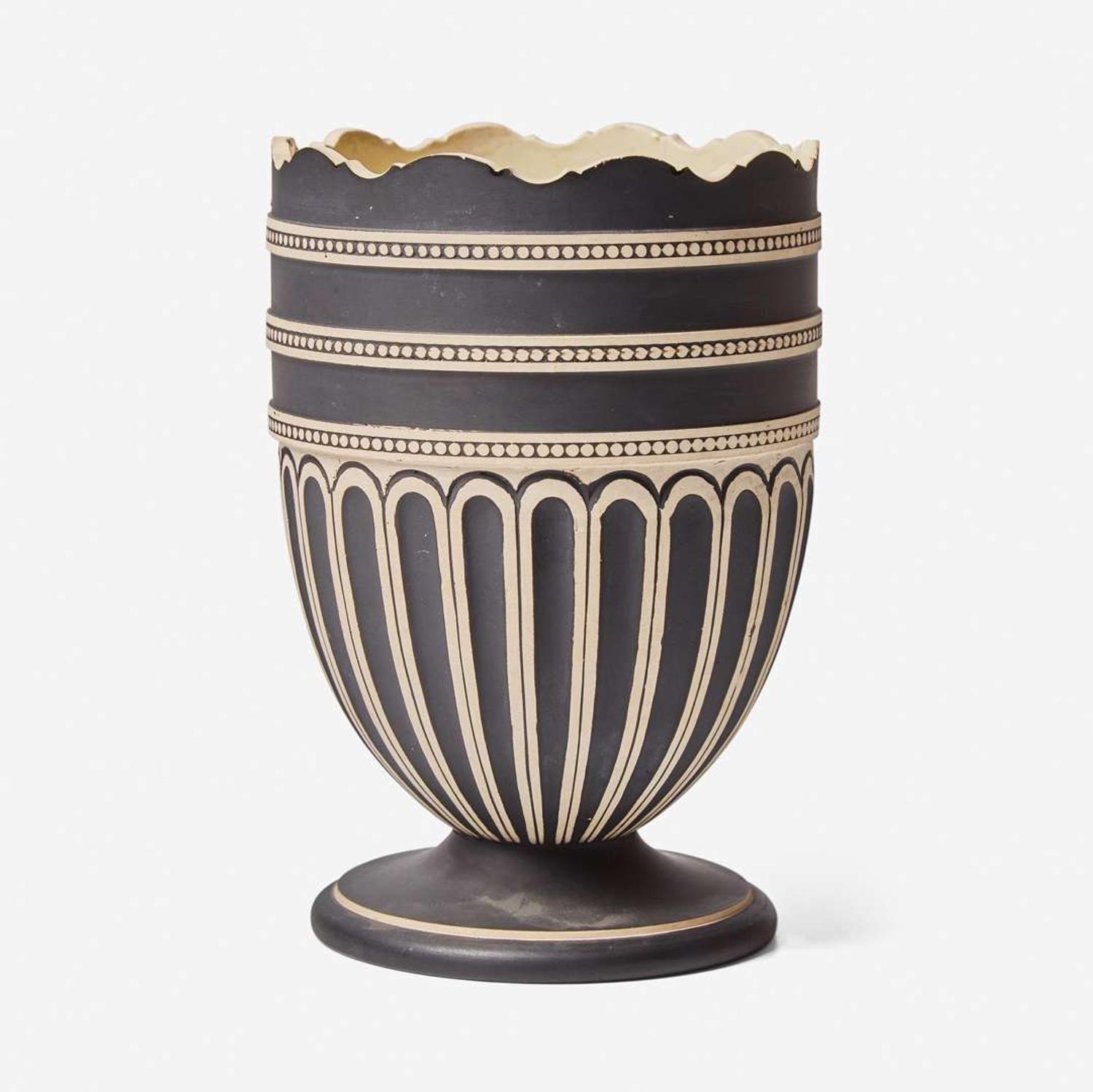 A Wedgwood & Bentley Slip-Decorated Queensware Vase UK, 1770s