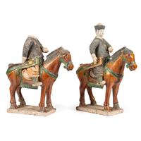 Two Chinese Terracotta Equestrian Figures