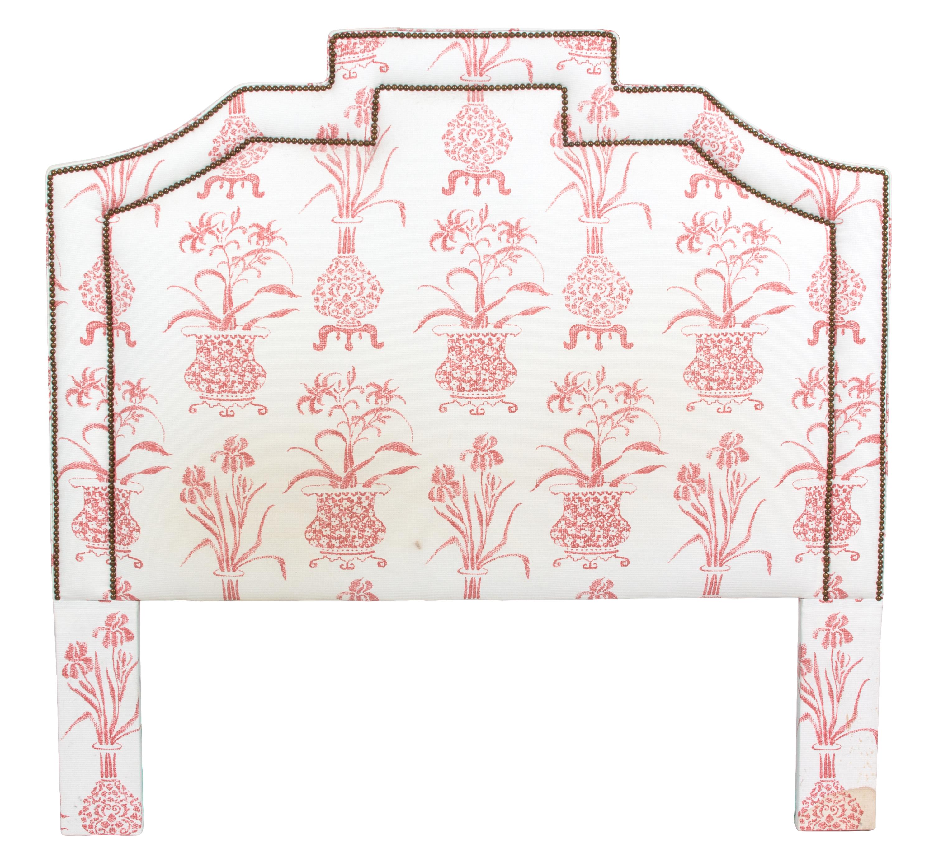 An Upholstered Double Size Headboard Height 61 x width 62 1/2 inches. — 20TH CENTURY