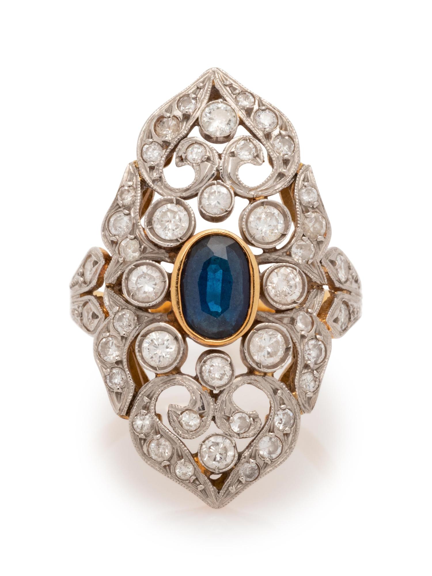 Sapphire and Diamond Ring
