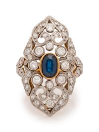 Sapphire and Diamond Ring