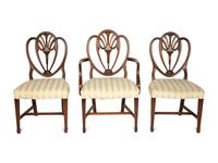 A Set of Six George III Style Mahogany Dining Chairs