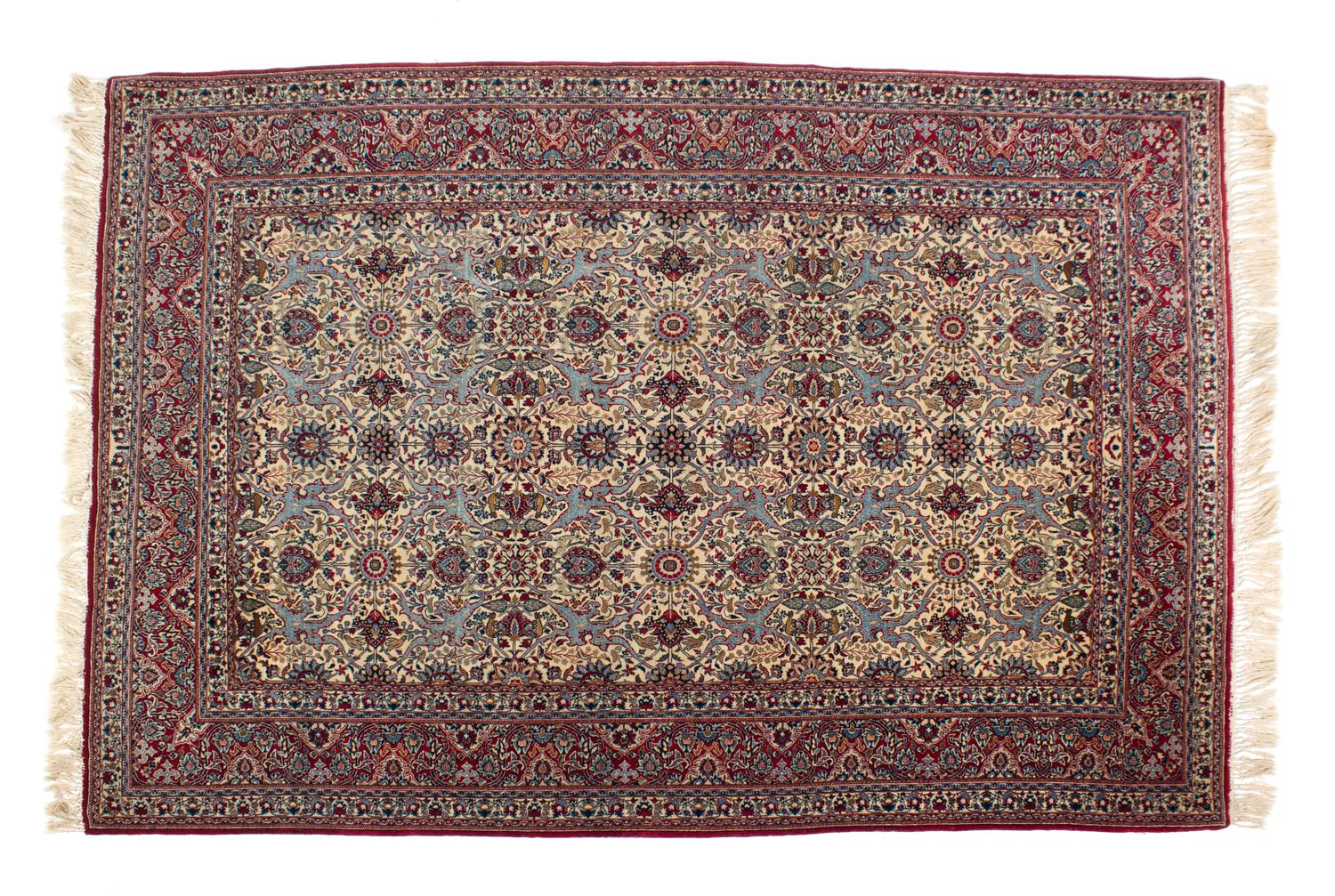 A Tabriz Silk Rug 7 feet 3 inches x 5 feet 1 inch. — 20TH CENTURY