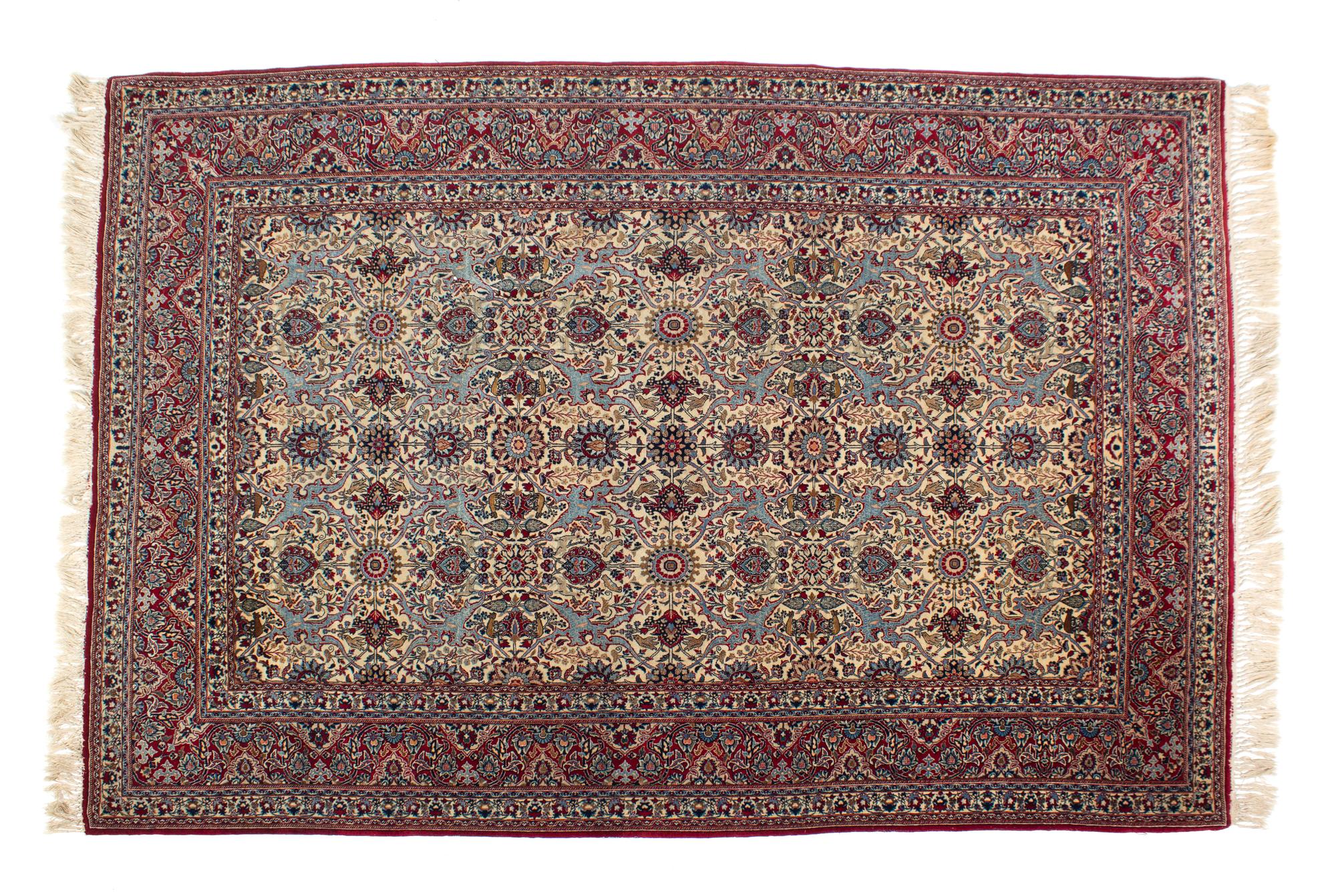A Tabriz Silk Rug 7 feet 3 inches x 5 feet 1 inch. — 20TH CENTURY