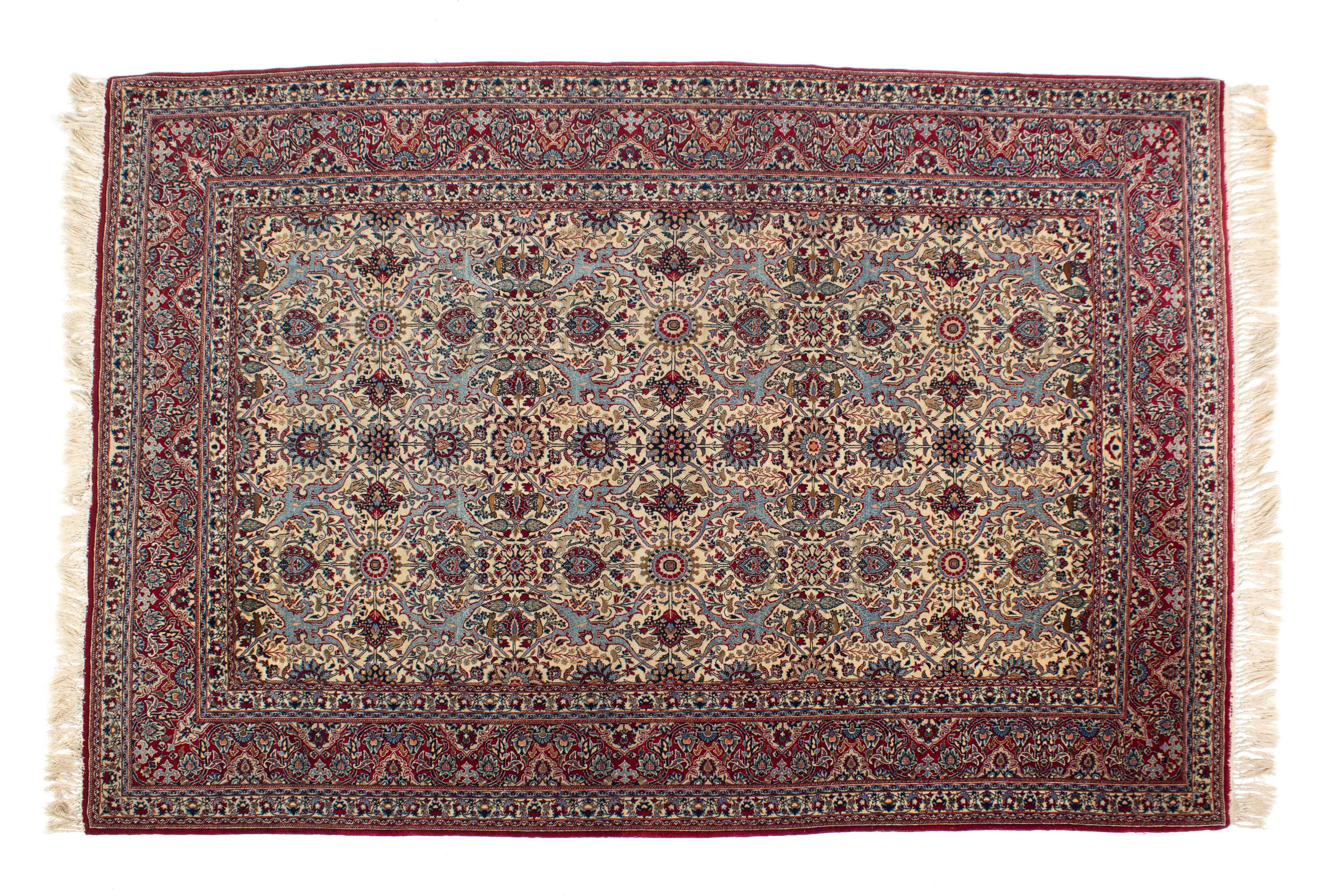 A Tabriz Silk Rug 7 feet 3 inches x 5 feet 1 inch. — 20TH CENTURY