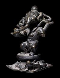 A Small Indian Bronze Figure of Ganesha