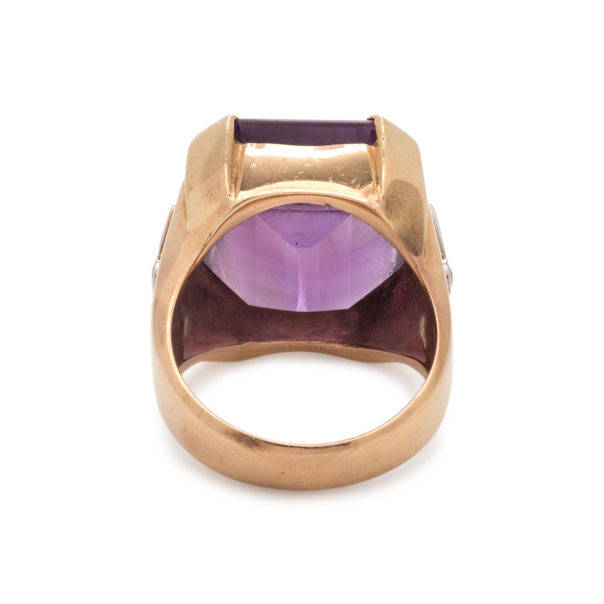 AMETHYST AND DIAMOND RING