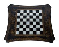 A Chinese Export Lacquer Game Table on a Later Painted Wood Base — 19TH CENTURY AND LATER