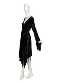 Donna Karan, Velvet Bias-Cut Wrap Dress, Original Sample
