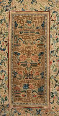 Two Chinese Silk Embroidered Panels