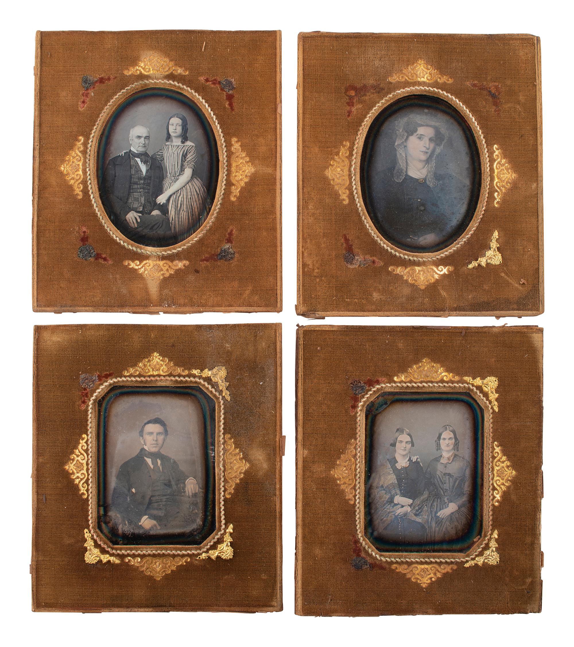 [EARLY PHOTOGRAPHY]. Half plate daguerreotype collection identified to the Ellis/Boyd Family of Baltimore, MD.