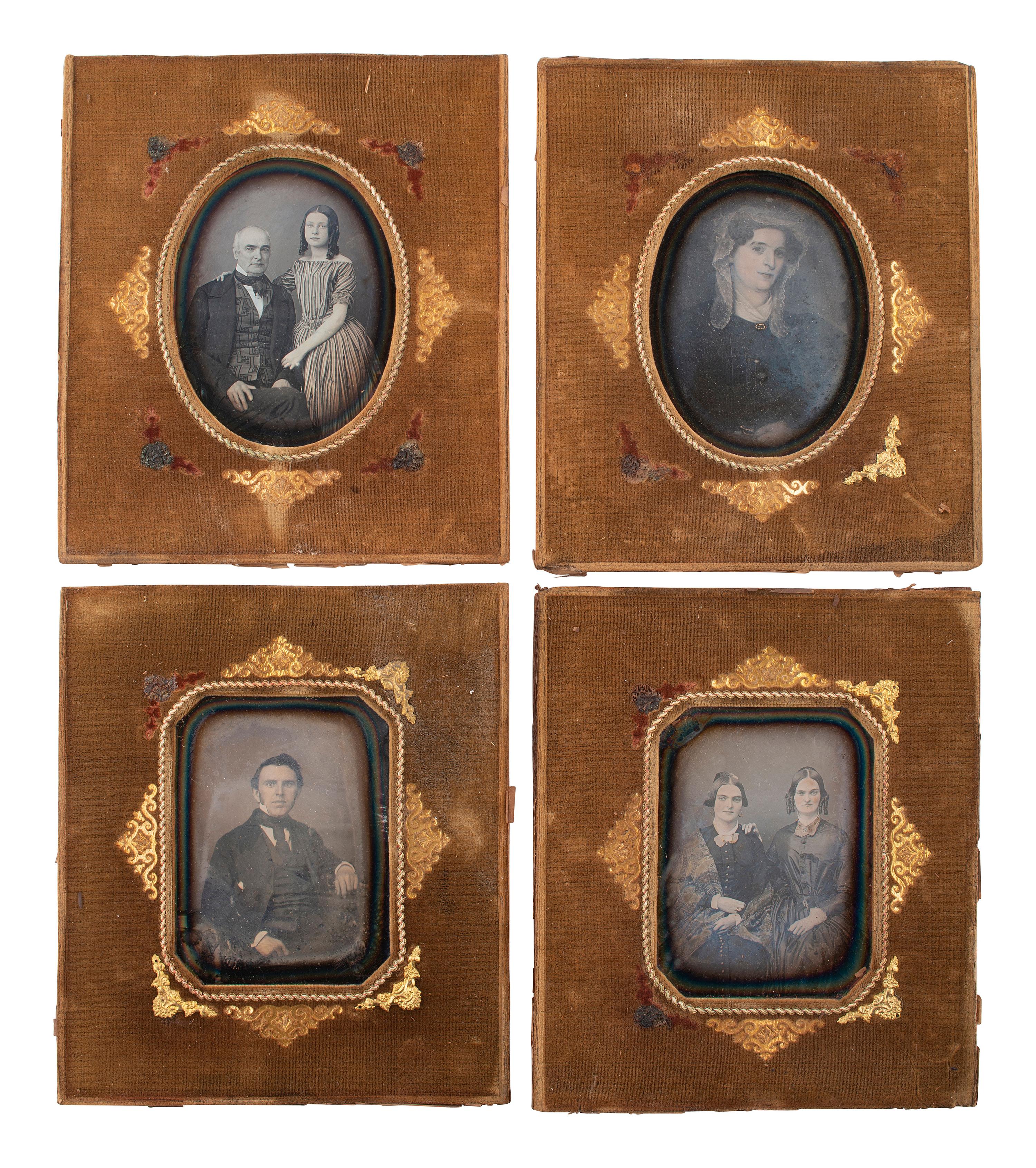 [EARLY PHOTOGRAPHY]. Half plate daguerreotype collection identified to the Ellis/Boyd Family of Baltimore, MD.