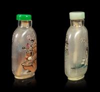 Two Chinese Inside Painted Glass Snuff Bottles