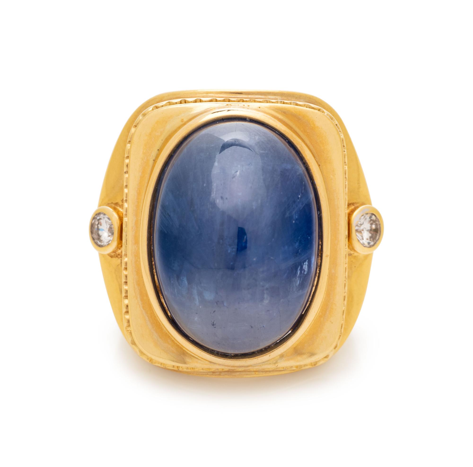SAPPHIRE AND DIAMOND RING