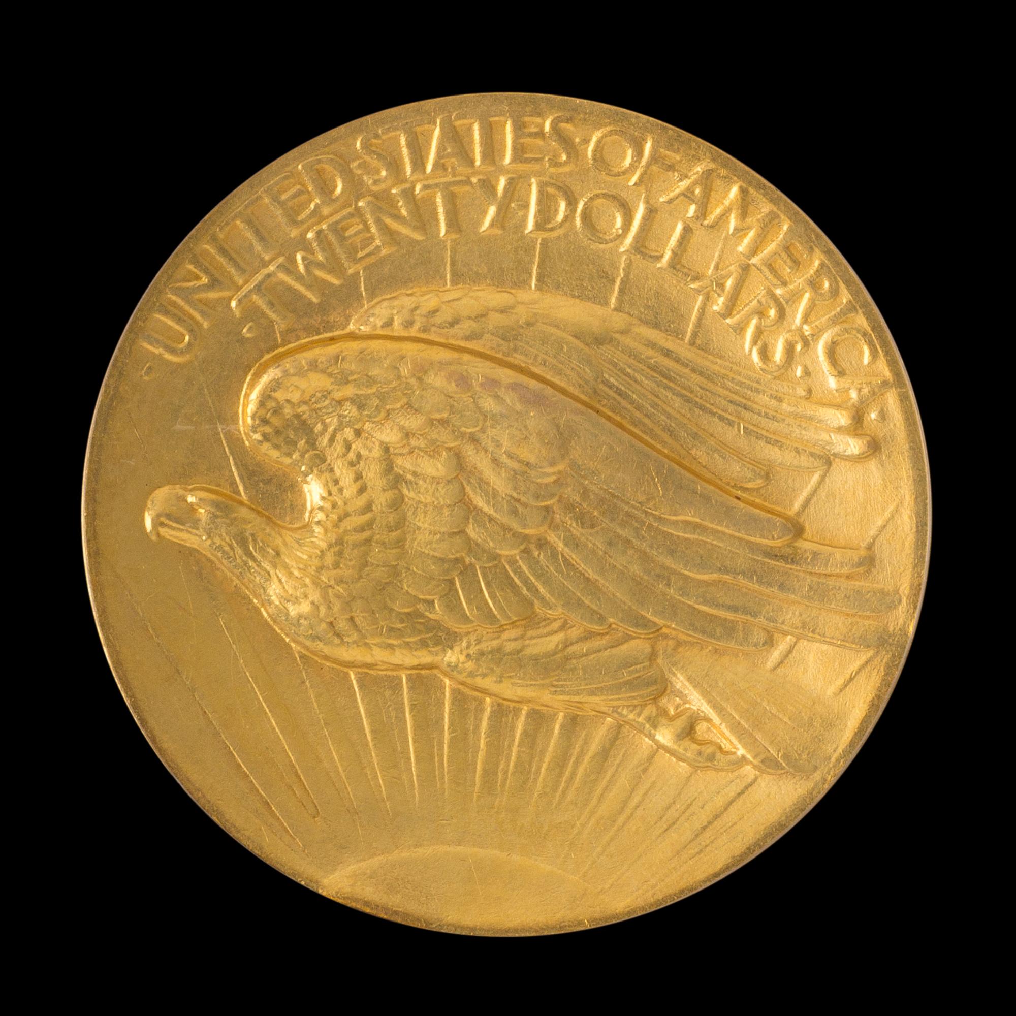A United States 1907 Saint-Gaudens: High Relief-Flat Edge $20 Gold Coin