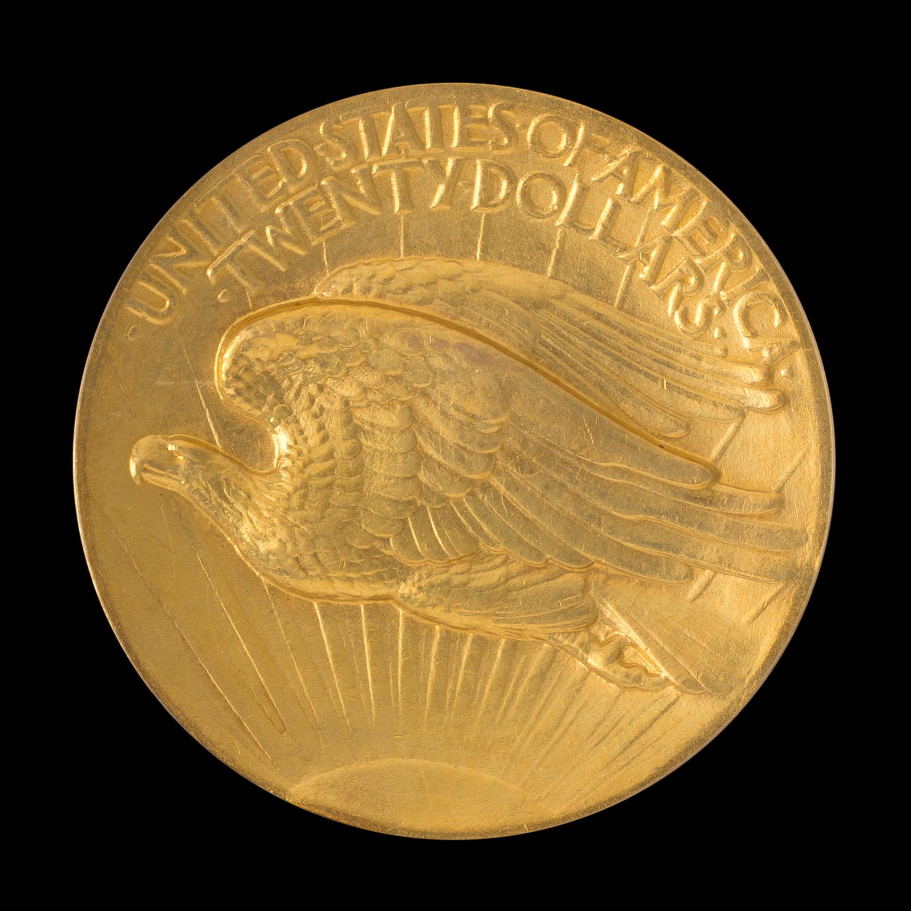 A United States 1907 Saint-Gaudens: High Relief-Flat Edge $20 Gold Coin