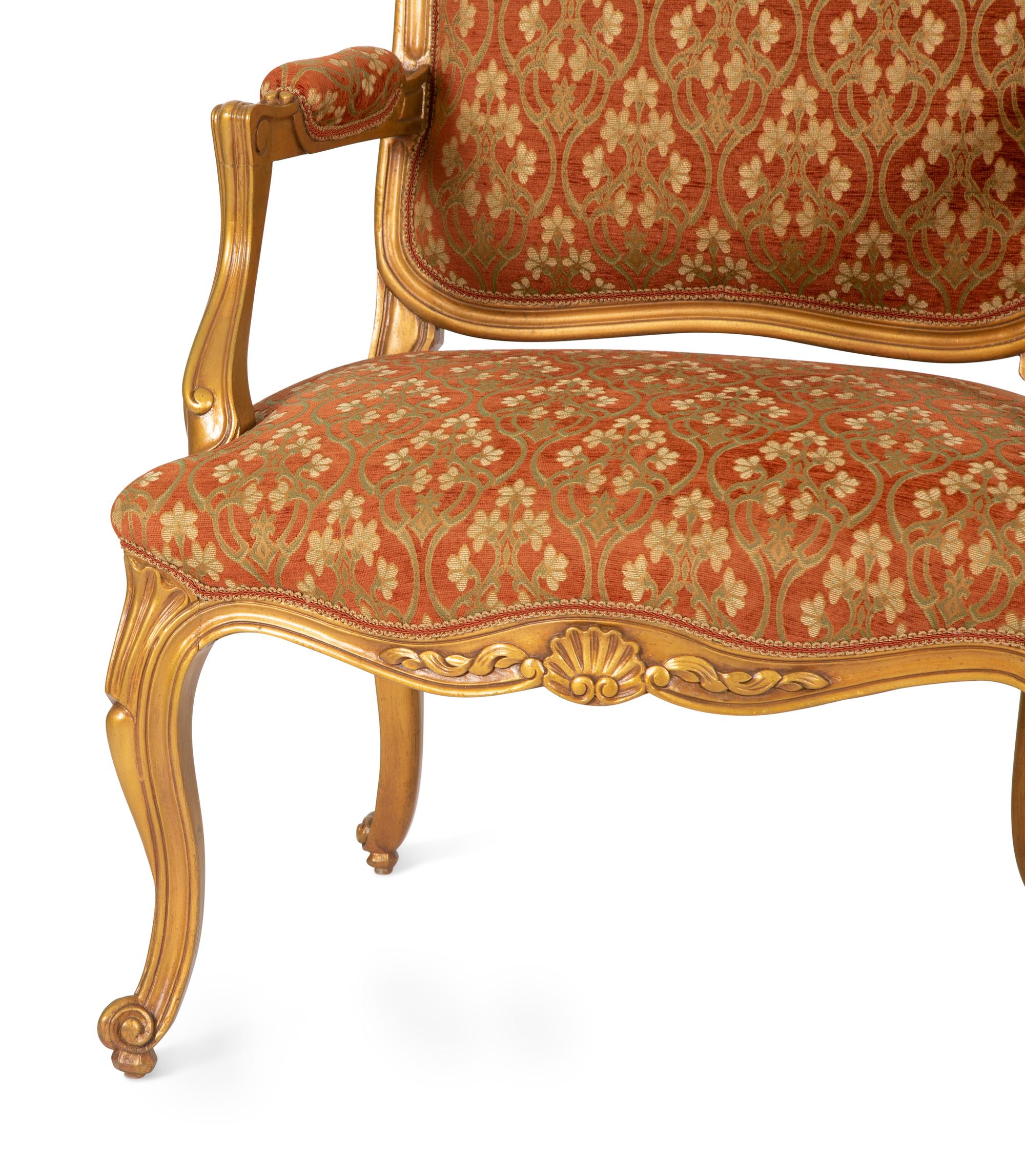 A Pair of Louis XV Style Painted Fauteuils