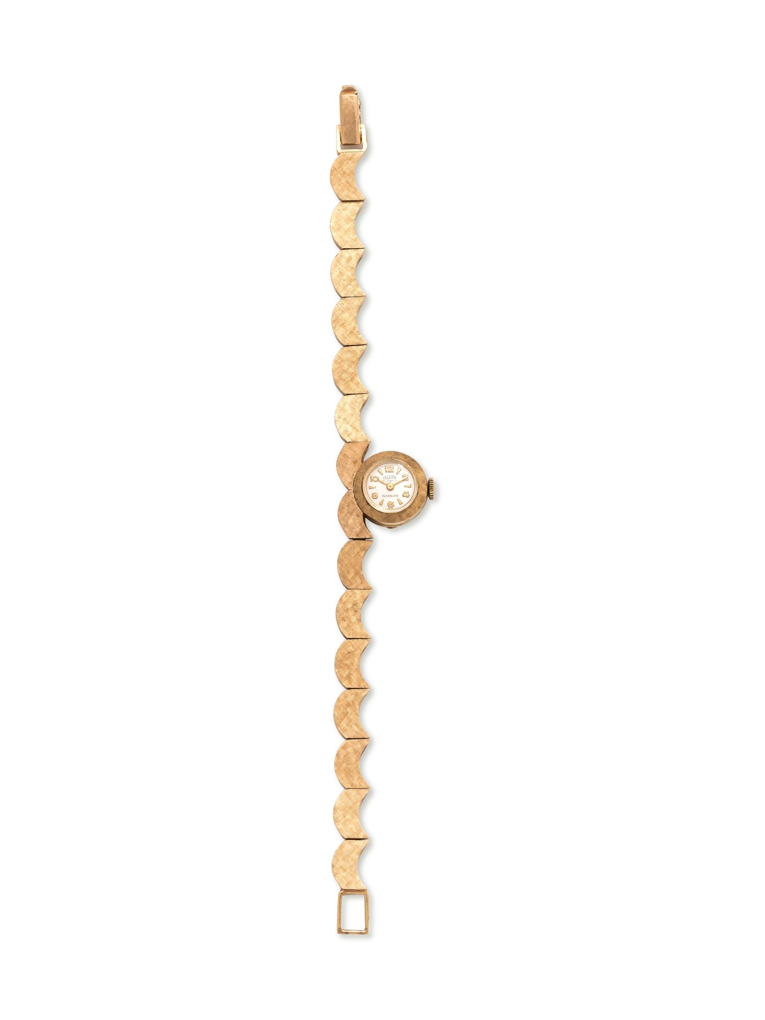 SELLITA, 14K YELLOW GOLD WRISTWATCH