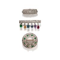 COLLECTION OF DIAMOND BROOCHES