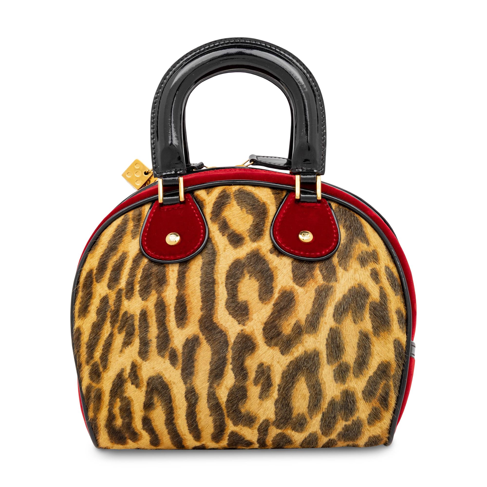 Christian Dior, Gambler Bowler Bag in Leopard-Print Pony Hair & Velvet, 2004