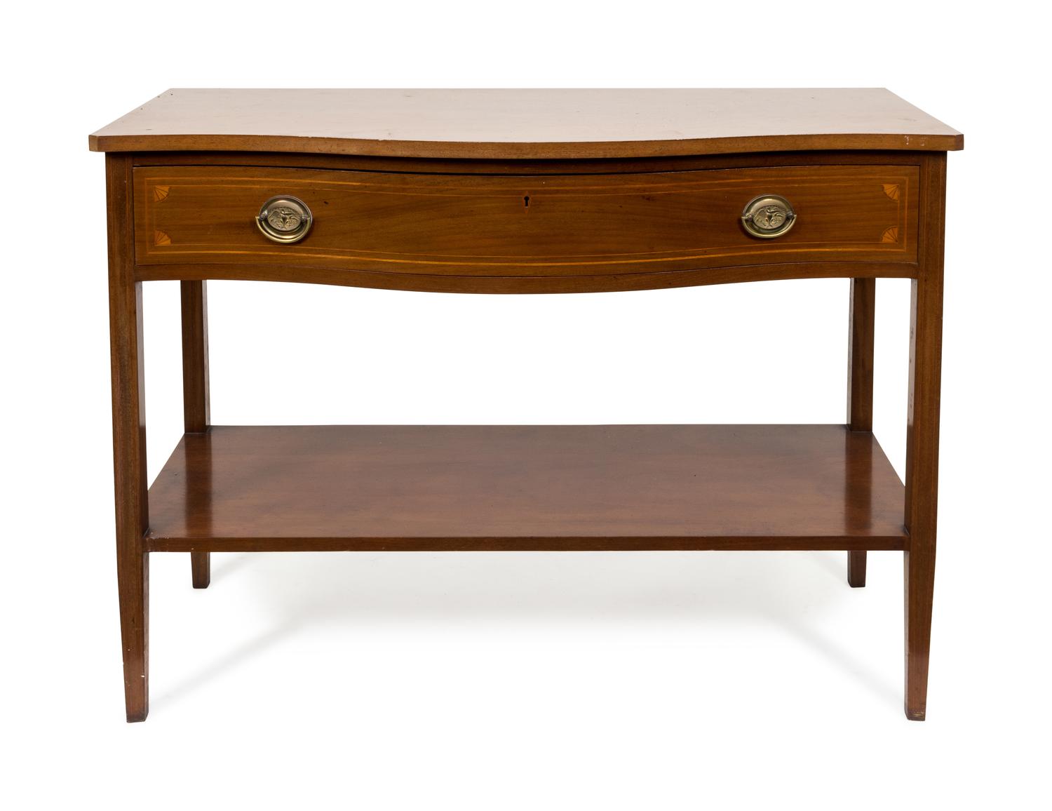 A Hepplewhite Style Mahogany Console Table — 20TH CENTURY
