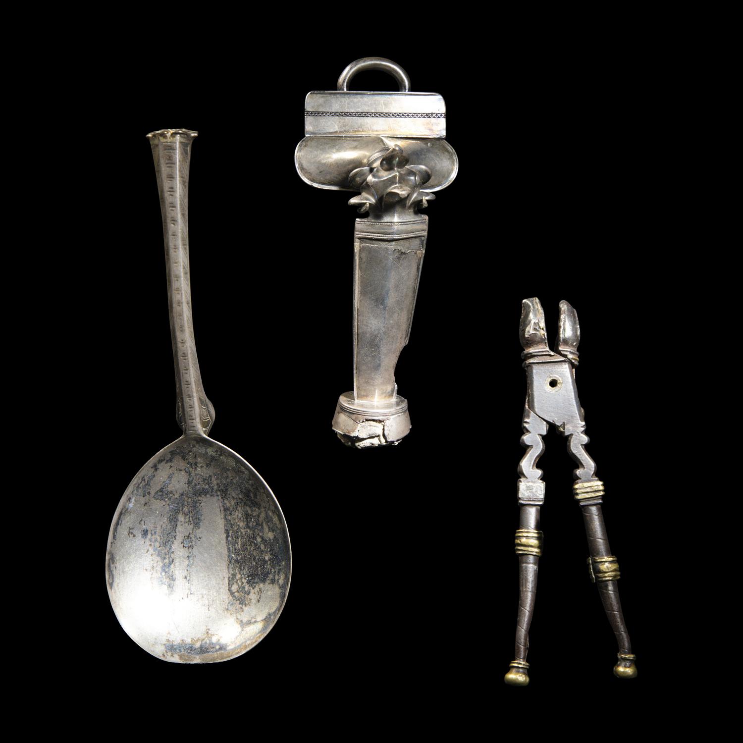 Three Continental Silver and Silvered Metal Articles