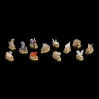 A Set of Chinese Agate Zodiac Figures — 瑪瑙十二生肖擺件一組