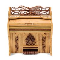 An Upright Piano Height 3 3/4 x width 3 1/2 x depth 1 3/4 inches. — Danny Rodriguez