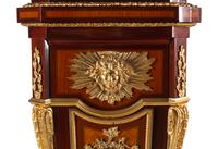 A Louis XV Style Gilt Bronze-Mounted Parquetry Tall Case Clock