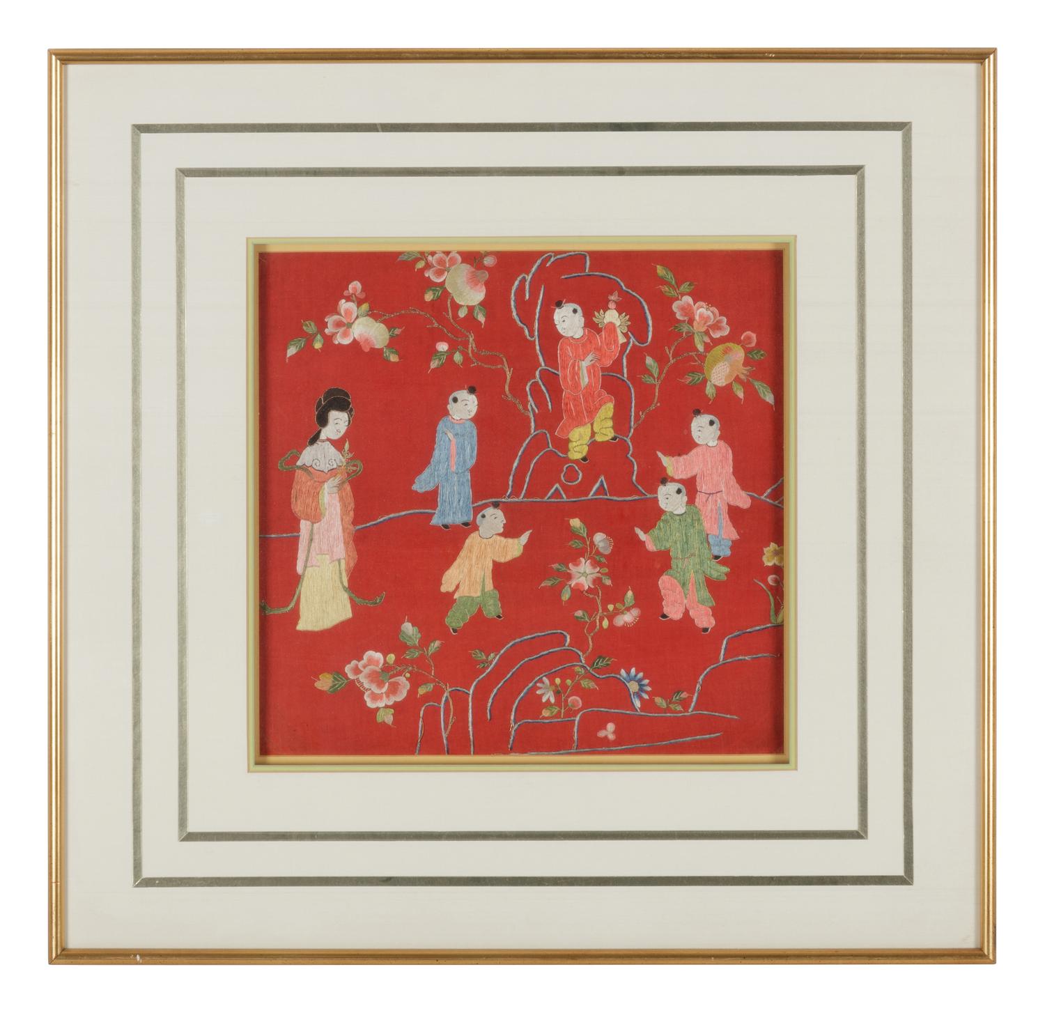 10 Chinese Embroidered and Woven Silk Articles