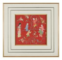 10 Chinese Embroidered and Woven Silk Articles
