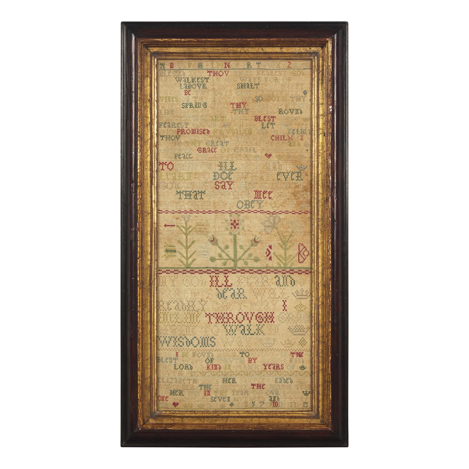 A Pair of Fine English Needlework Samplers Worked by Sisters