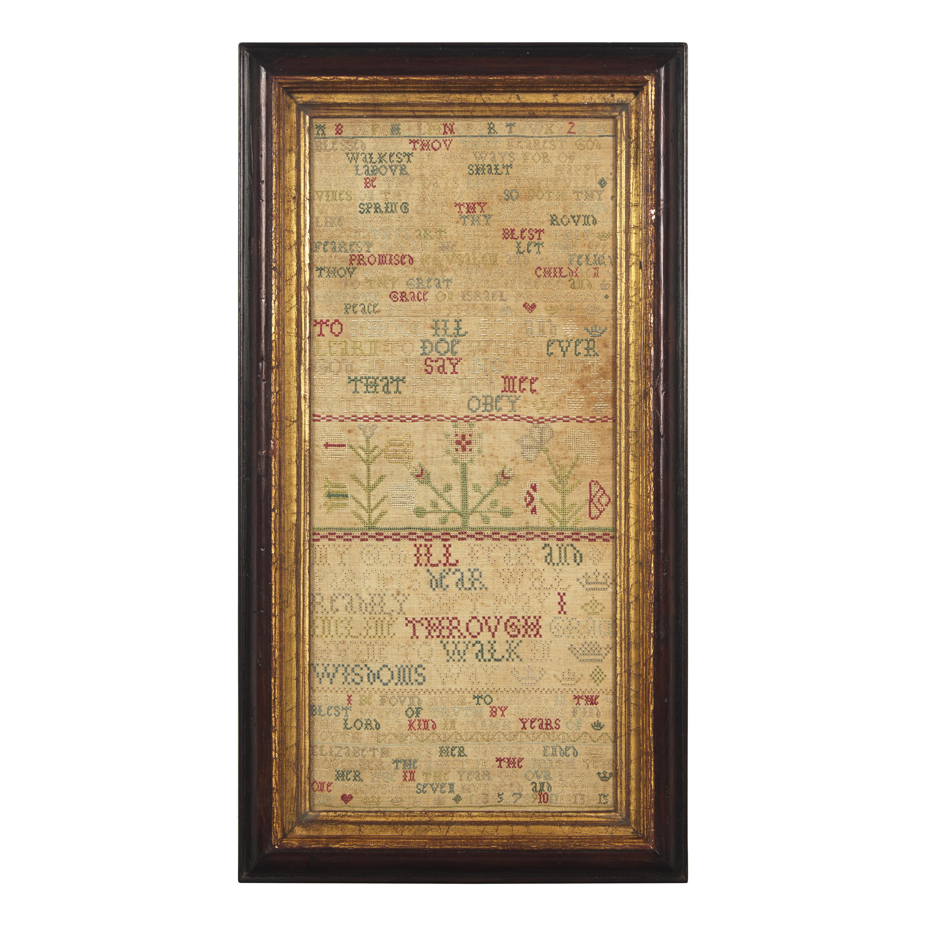 A Pair of Fine English Needlework Samplers Worked by Sisters