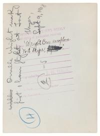 [WRIGHT BROTHERS]. WRIGHT, Wilbur (1867-1912) -- WRIGHT, Orville (1871-1948).