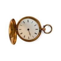 A Continental Gold and Enamel Locket Watch
