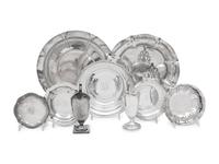 A Group of Nine American Silver Table Articles