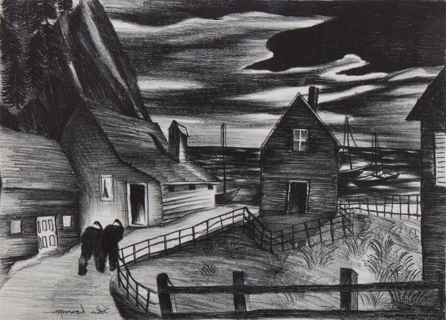 John Lonergan, (American, 1897-1969), At the Dock