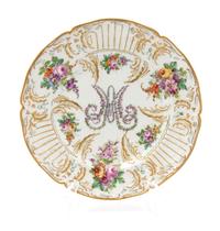 A Crown Derby Porcelain Gilt Decorated Molded Porcelain Plate Diameter 8 3/8 inches. — 18TH CENTURY