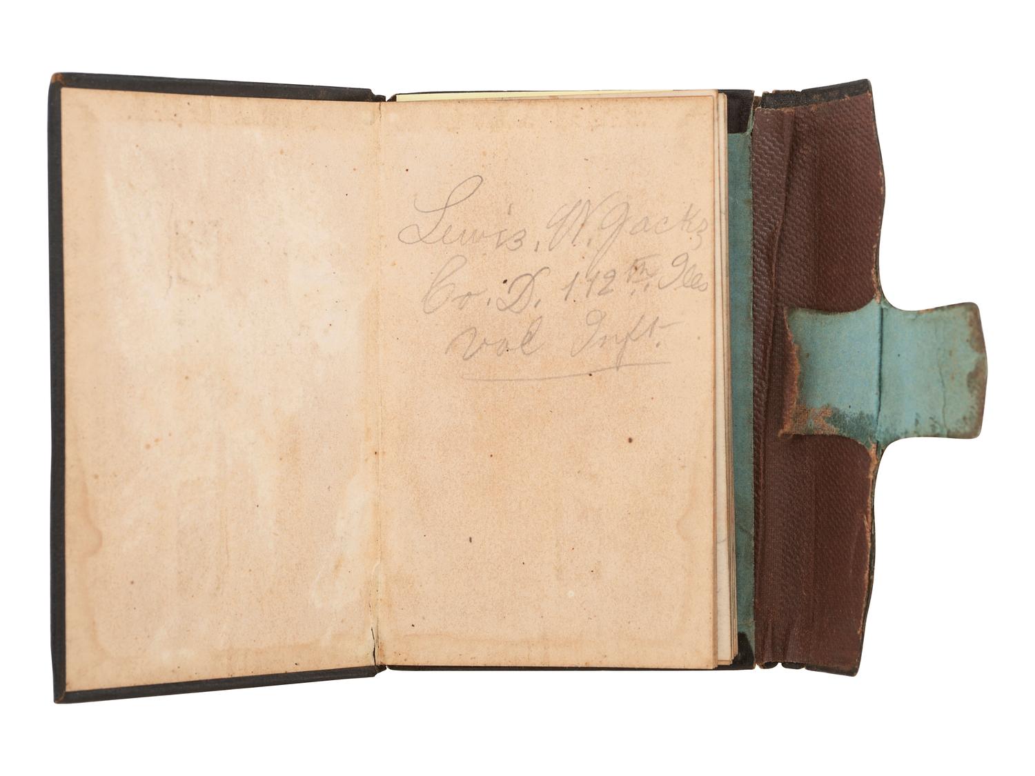 [CIVIL WAR]. 1863 diary of Private Lewis W. Jacks, 112th Illinois Infantry, wounded at Resaca.