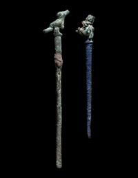 Two Moche-Chimu Coca Spoons