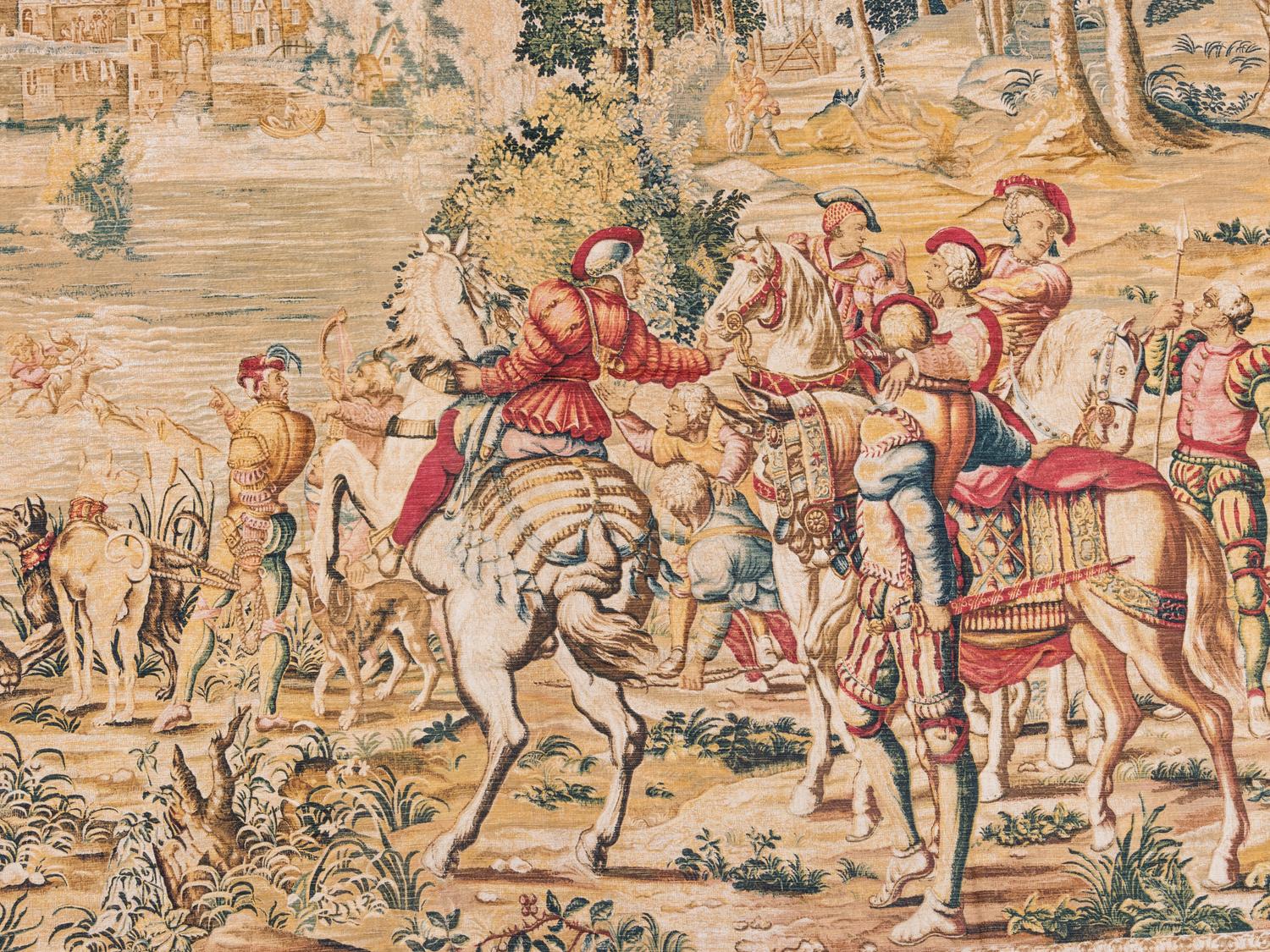 A Flemish Style Printed Tapestry