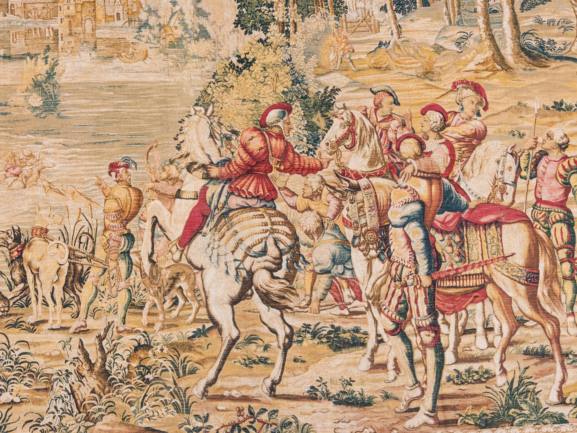A Flemish Style Printed Tapestry