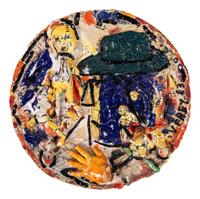 Untitled (Orange Hand, Blue Face)